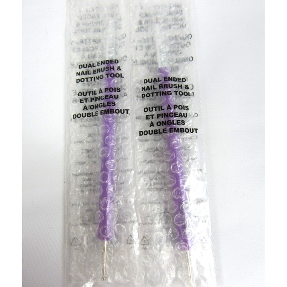 Avon Other - Avon Dual Ended Nail Brush & Dotting Tool Purple Lot of 2 Discontinued Sealed